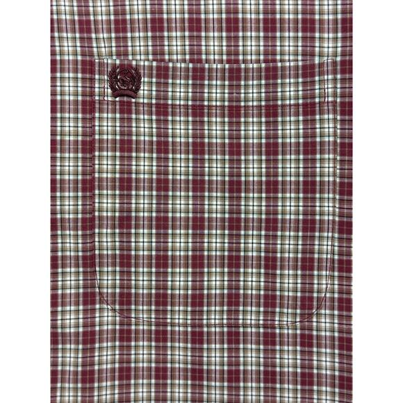 Cinch Men's Long Sleeve Red White Plaid Western Button Up Shirt - Size 2XL - Picture 2 of 5